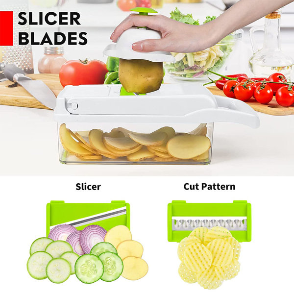 LOTESTO 14 In 1 Multifunctional Food Chopper Vegetable Slicer Dicer